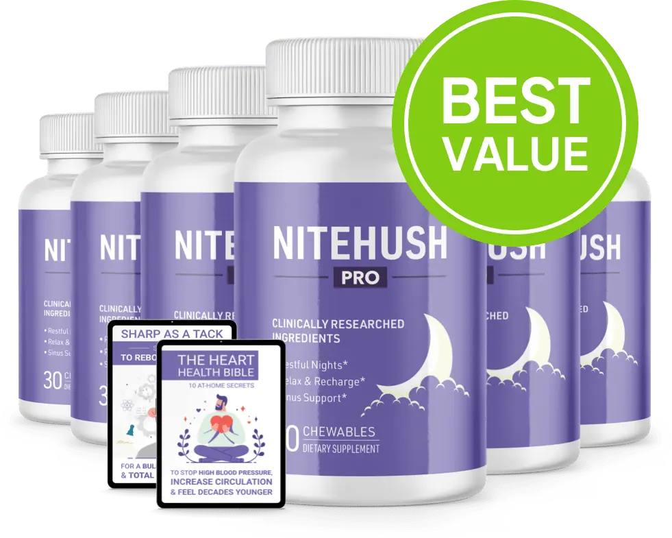 NiteHush Pro maximum discounted 6 bottle pack